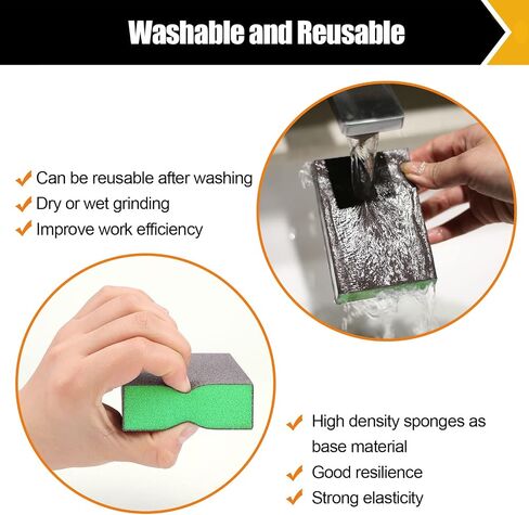 Diamond Hand Polishing Pads, Sanding Block Foam Backing for Tile Marble Glass Stone Granite Ceramics Polishing 50/100/200/400 Bs Wet or Dry Diamond Sanding Pads 4Pack in Saudi Arabia