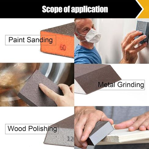 Diamond Hand Polishing Pads, Sanding Block Foam Backing for Tile Marble Glass Stone Granite Ceramics Polishing 50/100/200/400 Bs Wet or Dry Diamond Sanding Pads 4Pack in Saudi Arabia