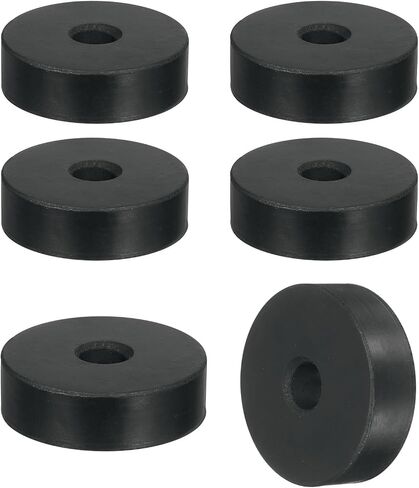 uxcell 6Pcs Thick Rubber Spacer, 2-3/8 Inch OD x 11/16 Inch ID x 3/16 Inch Thickness Round Rubber Bushings Anti Vibration Flat Spacer Washers for Home Industrial Machinery in Saudi Arabia