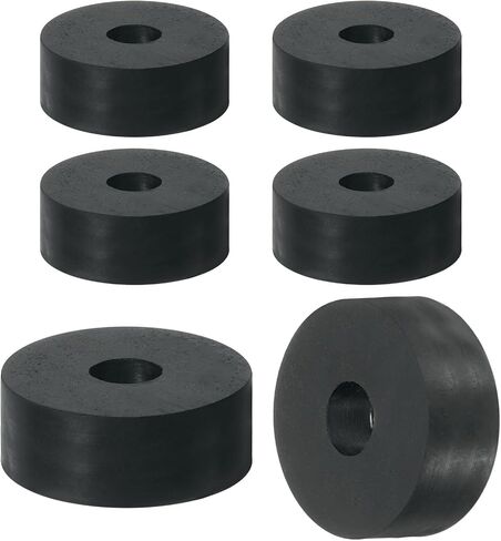 uxcell 6Pcs Thick Rubber Spacer, 2-3/8 Inch OD x 11/16 Inch ID x 3/16 Inch Thickness Round Rubber Bushings Anti Vibration Flat Spacer Washers for Home Industrial Machinery in Saudi Arabia