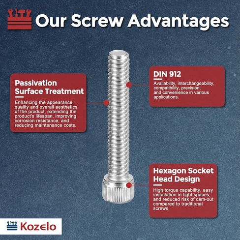 260pcs M3 Socket Head Cap Screws Bolts Nuts Assortment Kit - [M3x6/8/10/16/18/20/25mm] 304 Stainless Steel Allen Socket Drive for 3D Printer in Saudi Arabia