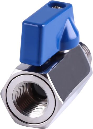 2 Pack 1/2 Inch Mini Ball Valve, 1/2 Inch NPT Thread Female x Male 304 Stainless Steel Shut-Off Valves with 1 PC Tape in Saudi Arabia