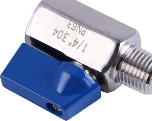 2 Pack 1/2 Inch Mini Ball Valve, 1/2 Inch NPT Thread Female x Male 304 Stainless Steel Shut-Off Valves with 1 PC Tape in Saudi Arabia