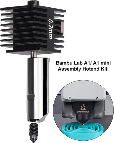 مجموعة طابعة ثلاثية الأبعاد مقاس 0.4 مم لمختبر Bambu Lab A1/A1 Mini، ترقية فوهة فولاذية صلبة ذات درجة حرارة عالية واستبدال الطارد وجورب سيليكون لمختبر Bambu in Kuwait