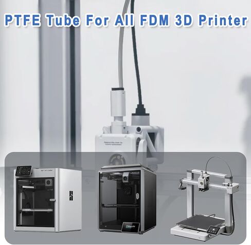 16.4ft(5M) PTFE Teflon Tube Kit,ID 2.5mm OD 4mm for 1.75mm Filament 3D Printer Replacement Parts, with Tubing Cutter,4-M6 Extruder Fitting,4-M10 Hotend Fitting, for Bambu lab AMS in Saudi Arabia