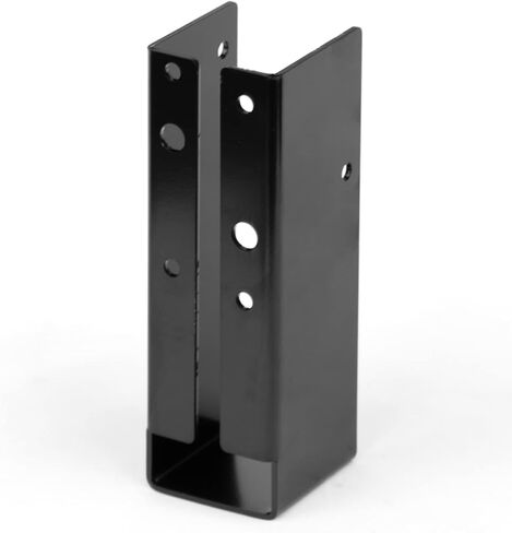 4 PCS Concealed-Flange Black Joist Hanger for 4 x 10 Post ,14 Gauge Steel Hidden Mount Joist Hanger, Powder Coated in Saudi Arabia