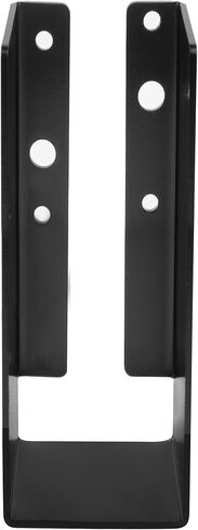 4 PCS Concealed-Flange Black Joist Hanger for 4 x 10 Post ,14 Gauge Steel Hidden Mount Joist Hanger, Powder Coated in Saudi Arabia