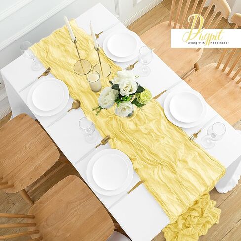 6Pack Baby Blue Cheesecloth Table Runner 35x120Inch Spring Easter Cheese Cloth Table Runner 10FT Boho Gauze Table Runners Rustic Sheer Table Runners for Wedding Bridal Shower Baby Shower Party Decor in Saudi Arabia