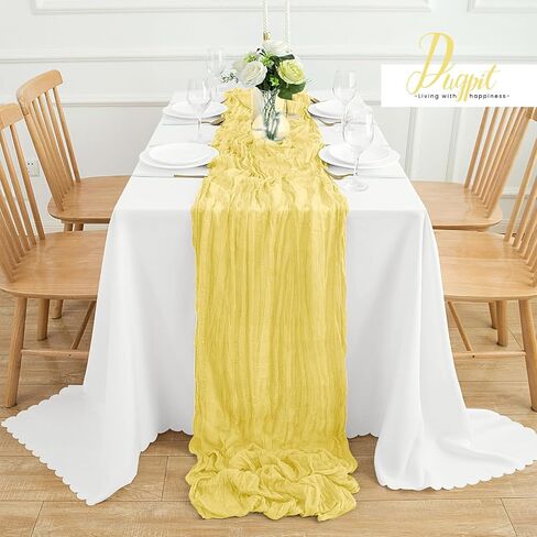 6Pack Baby Blue Cheesecloth Table Runner 35x120Inch Spring Easter Cheese Cloth Table Runner 10FT Boho Gauze Table Runners Rustic Sheer Table Runners for Wedding Bridal Shower Baby Shower Party Decor in Saudi Arabia