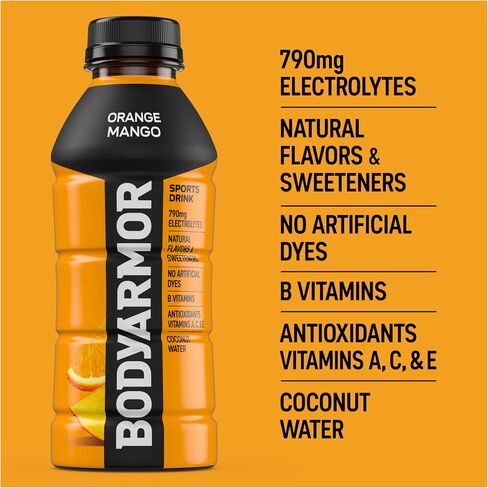 BODYARMOR Sports Drink Sports Beverage, Pineapple Coconut, Natural Flavors With Vitamins, Potassium-Packed Electrolytes, No Preservatives, Perfect For Athletes, 16 Fl Oz (Pack of 12) in Saudi Arabia