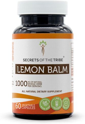 Secrets of the Tribe Lemon Balm 120 Capsules, 1000 mg, Lemon Balm (Melissa officinalis) Dried Leaf (120 Capsules) in Kuwait