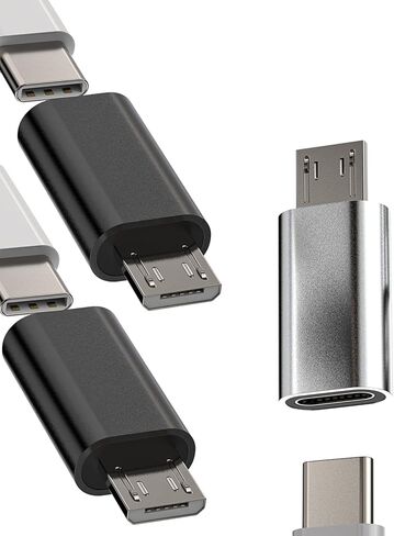 Micro USB Female to USB C Male(3pack) Adapter Android Port Charge Cable to Type-C Charging Converter for Pixel 5XL LG Compatible for Samsung Galaxy Note S10 S20 S21 Ipad Pro Air4 Cord Connector in Kuwait