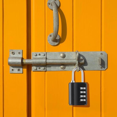 10 Pcs Combination Padlock, 4 Digit Combination Lock with Keys, Locker Resettable Security Lock Outdoor Waterproof Gate Lock for School Sports Gym Locker Employee Fence Case Toolbox Hasp Storage in Kuwait