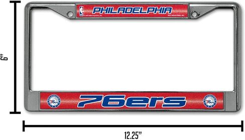 Rico Industries NBA Basketball Los Angeles Clippers Classic Bling License Plate Chrome Frame 12" x 6" in Saudi Arabia