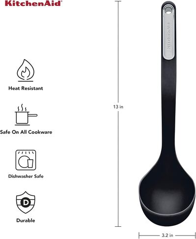 KitchenAid Silicone Ladle, 13 inches, Aqua Sky in Saudi Arabia