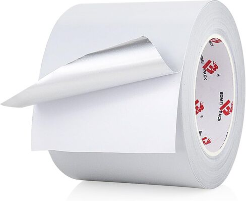 BOMEI PACK White Aluminum Tape,White Foil Tape HVAC Sealing & Patching Hot Cold Air Duct Tape Aluminum Foil Tape for Pipe, Metal Repair, HVAC, Air Ducts, Insulation (3 Inch) in Saudi Arabia