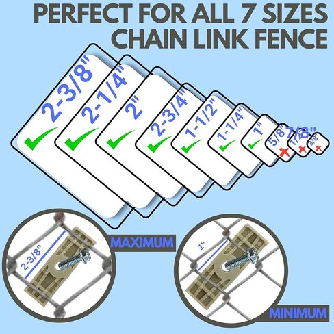 ProLink Sign Bracket for Chain Link Fence [Pack of 24] - Chain Link Sign Fence Mount | Fence mounting Fastener Bracket with Stainless Steel Bolts | Easy Installation, Ideal for Business in Saudi Arabia