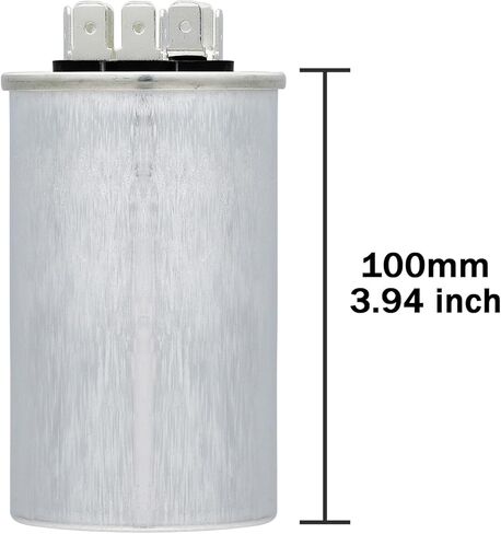 AC Capacitor 50+5 uF 50/5 MFD 370 or 440 or 450 VAC CBB65B Dual Run Start Capacitors for Air Conditioner Compacitor Motor or Compressor Fan or Condenser Straight Cool in Kuwait
