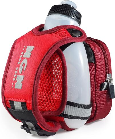 NGN Sport - Running Water Bottle Handheld | Hydration Bottle & Pack with Zippered Pocket - 10 oz in Saudi Arabia