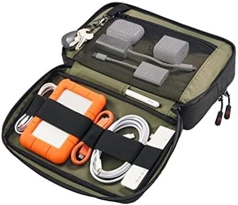 Phoozy Premium Tech Pouch & Cable Organizer Bag للحصول على ملحقات السفر | حماية الطقس البارد لضروريات السفر الخاصة بك | مقاوم للتسرب ومدفئ الطقس مع وسادة انزلاق للقبضة والمتانة (أسود) in Saudi Arabia