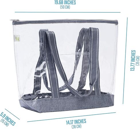 VENO 2 Pack Clear Bag for Stadium Events w/Adjustable Strap, Clear Purse, Stadium Approved Transparent Crossbody Tote Bags for Women & Men, Great for Lunch, Work, Travel & Concert w/Handles (2 Pack) in Saudi Arabia