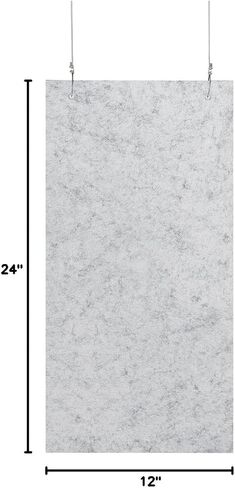 Versare Hanging SoundSorb Acoustic Baffles | Sound Dampening Material | Ceiling-Hung | Modern Design | 48" x 24" Marble Gray SoundSorb Panels in Saudi Arabia