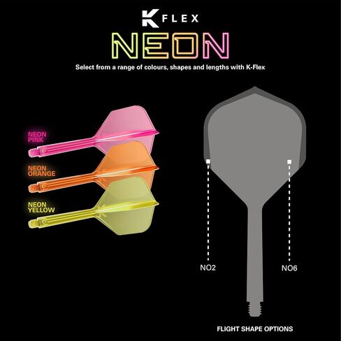 TARGET Darts K-Flex رحلات وأعمدة رمي السهام المتكاملة، حزمة Kflex المكونة من 9 قطع، حزمة متعددة - K Flex 3 ألوان | أسود، أبيض، شفاف، أحمر، أخضر، أزرق، وردي، برتقالي، أصفر | قصير، متوسط، متوسط in Kuwait