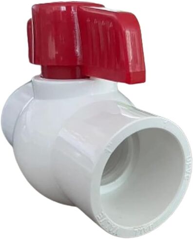 PVC Ball Valve 1/2" 3/4'' 1'' Water Pipe Cut-Off Valve, Socket x Socket, Used for Cold Water Supply, Sewage Pump, Water Pipeline and Irrigation System Water Pipe Ball Valve. (1Pacs, 3/4'') in Saudi Arabia