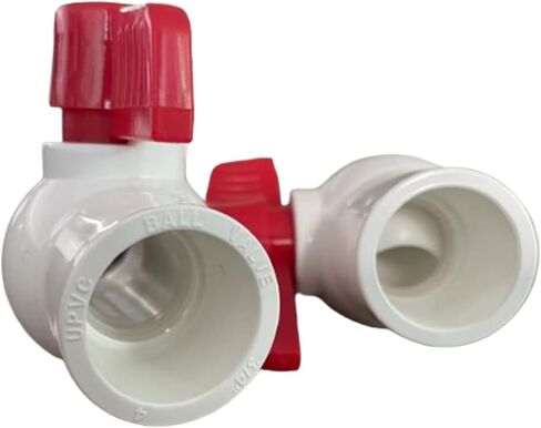 PVC Ball Valve 1/2" 3/4'' 1'' Water Pipe Cut-Off Valve, Socket x Socket, Used for Cold Water Supply, Sewage Pump, Water Pipeline and Irrigation System Water Pipe Ball Valve. (1Pacs, 3/4'') in Saudi Arabia