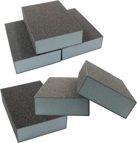 Hitefu 12 Packs Sanding Block, 220 Grit Sanding Sponge, Reusable Sandpaper Block for Wood, Glasses, Metal, Drywall in Saudi Arabia
