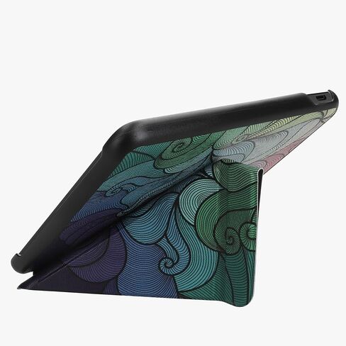 علبة kwmobile اوريغامي متوافقة مع كوبو لون الميزان - Case Slim Premium Pu Leather With With Stand - Magnolias Taupe/White/Dark Gray in Saudi Arabia