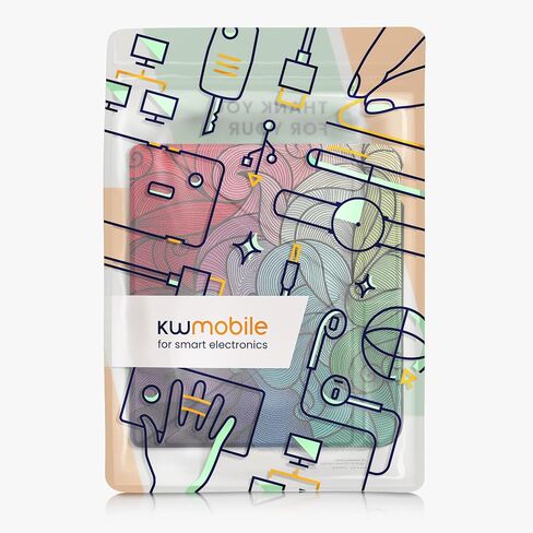 علبة kwmobile اوريغامي متوافقة مع كوبو لون الميزان - Case Slim Premium Pu Leather With With Stand - Magnolias Taupe/White/Dark Gray in Saudi Arabia