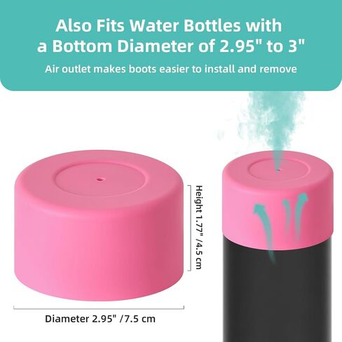2 Pcs Silicone Protective Boot for Yeti 12/18 oz Bottle, 20/30 oz Tumbler, 20/25/30/35 oz Mug, Anti-Scratch, Anti-Deformation Bottom Protector Sleeve Cover for Yeti Rambler Bottle in Saudi Arabia