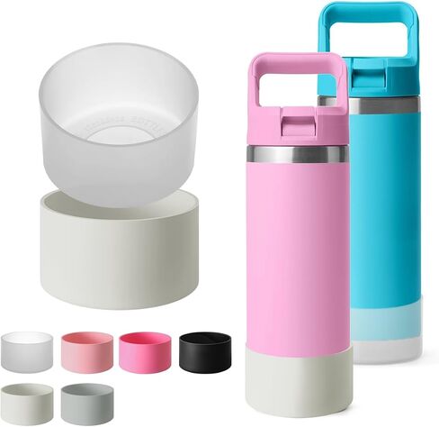 2 Pcs Silicone Protective Boot for Yeti 12/18 oz Bottle, 20/30 oz Tumbler, 20/25/30/35 oz Mug, Anti-Scratch, Anti-Deformation Bottom Protector Sleeve Cover for Yeti Rambler Bottle in Saudi Arabia