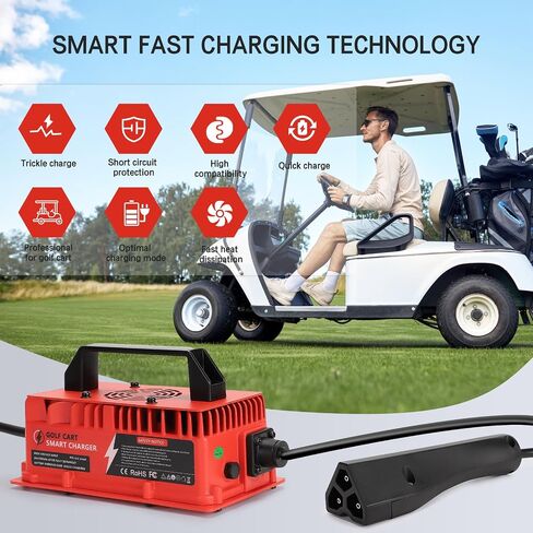 18 Amp 36 Volt Golf Cart Battery Charger for EZGO TXT, Upgrade Trickle Charge 4.0,4-6H Full Charge,for Lead Acid Batteries, AGM,Gel,Replace Club Car Charger 36 Volt, Golf Cart Charger in Saudi Arabia