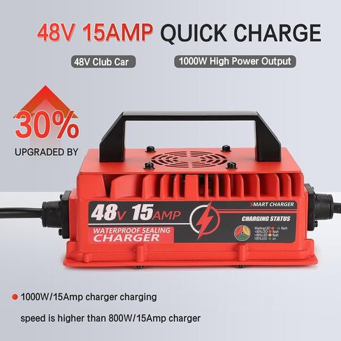 18 Amp 36 Volt Golf Cart Battery Charger for EZGO TXT, Upgrade Trickle Charge 4.0,4-6H Full Charge,for Lead Acid Batteries, AGM,Gel,Replace Club Car Charger 36 Volt, Golf Cart Charger in Saudi Arabia