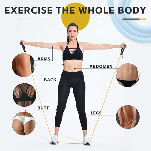 Single Resistance Exercise Band with Handles, Exercise Bands with Handles, Workout Bands Resistance for Men or Women, Arm Bands for Workout-Door Anchor and Starter Guide Included in Saudi Arabia