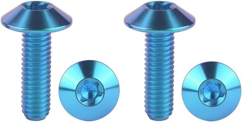 Titanium Bolt M5 M6x12 15 20mm Button Torx Head T25 30 Screw for Bicycle Motorcycle 4Pcs (Gold, M6x12mm) in Saudi Arabia