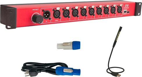 8-port Opto-Isolated DMX Splitter/Amplifier/Isolator, LED Indicator, USB Adjustable Work Light, DMX VIEW Function, Bulit-in Termination, XLR-3PIN,19 Inch Rack Mountable(black) in Saudi Arabia