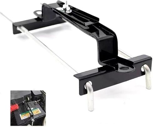 Premium Adjustable Battery Hold Down, Universal Crossbar Battery Hold Down Kit, Universal Adjustable Battery Crossbar with J-Shaped Stabilizing Hook Kit (Bolt Length 11inches / 27cm) in Saudi Arabia