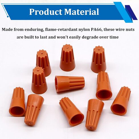 smseace 255Pcs Wire nuts assortment kit 22-10AWG Wire nut twisting cable cap connector Colorful Wire Caps Electrical Wire Connectors with Spring for Quick wiring in Saudi Arabia