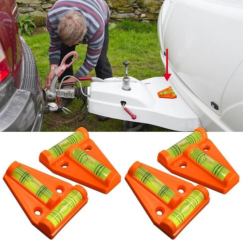 4PCS T Type RV Levelers, RV Level, Cross Check Bubble Level with Screws Mounting, RV Parts Accessories Exterior Leveling Stablilization Levelers Suitable for Camper Travel Trailer Truck Camera in Saudi Arabia