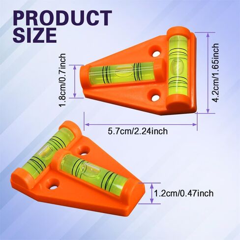 4PCS T Type RV Levelers, RV Level, Cross Check Bubble Level with Screws Mounting, RV Parts Accessories Exterior Leveling Stablilization Levelers Suitable for Camper Travel Trailer Truck Camera in Saudi Arabia
