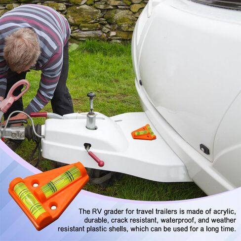 4PCS T Type RV Levelers, RV Level, Cross Check Bubble Level with Screws Mounting, RV Parts Accessories Exterior Leveling Stablilization Levelers Suitable for Camper Travel Trailer Truck Camera in Saudi Arabia