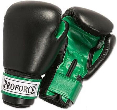 قفازات الملاكمة الجلدية ProForce باللون الأسود مع راحة اليد الحمراء 8 أونصة in Saudi Arabia