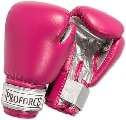 قفازات الملاكمة الجلدية ProForce باللون الأسود مع راحة اليد الحمراء 8 أونصة in Saudi Arabia