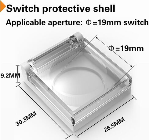 Button Switch Protective Box, Suitable for Multi -Style Buttons Switch，Protective Switch Shell Cover, (Black, 22mm)-2PCS in Saudi Arabia