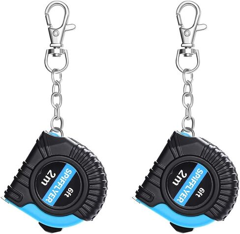 3 pc Small Tape Measure Mini Measuring Tape 6ft 2M, with Swivel Snap Hook, Green & Black in Saudi Arabia