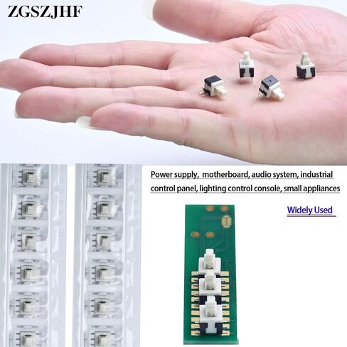 مفتاح الضغط على زر الضغط المصغر 5.8 * 5.8mm 0.23in لوحة الدائرة المكوّنة SPDT 6Pin على زر الطاقة المصغرة ذاتيا مع غطاء التبديل DC 30V 0.1A 30pcs in Kuwait