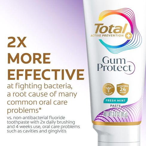 Colgate Total Active Prevention Gum Protect Whitening Toothpaste, Whitening Gum Toothpaste for Gum Inflammation, Redness, Bleeding Gums, Irritation, and Gum Sensitivity, SLS Free, 3.0 oz in Saudi Arabia